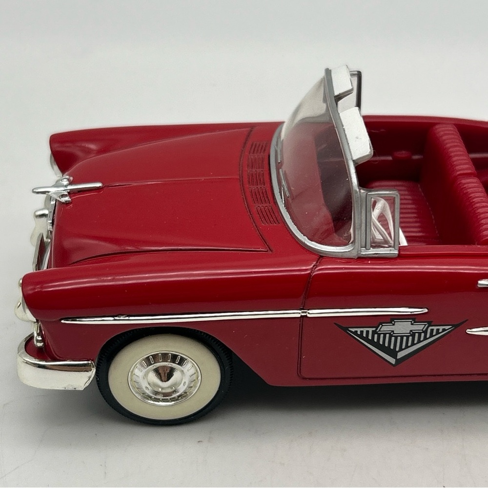 Vtg Liberty Classic 1955 Chevy Convertible Zora Arkus Duntov 1/25 Car Bank Red - Picture 5 of 16